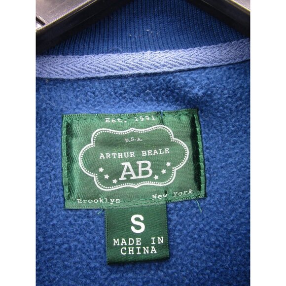 Arthur Beale Sweater Small AB Pullover Crewneck Zip Pocket Casual Logo* - Picture 9 of 11